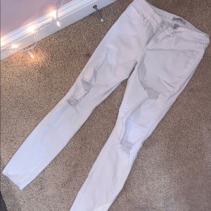 Ripped White Skinny Jeans